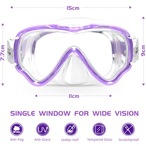 Seago Kids Swim Goggles con Cubierta para la Nariz Antiempañante para Niños 5-15 años miniatura 2