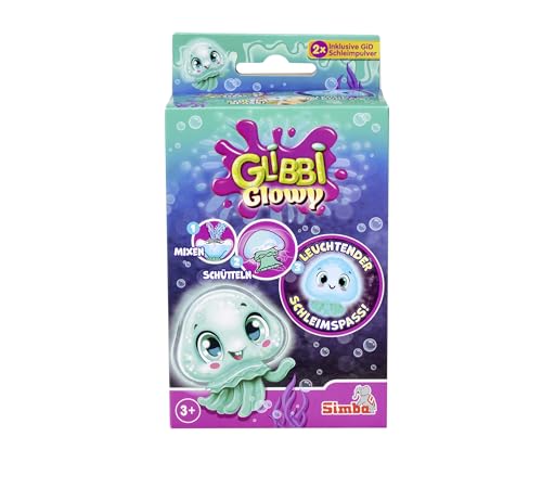 Simba Glibbi Glowy, Qualle mit Glow in The Dark Effekten, Pulver...