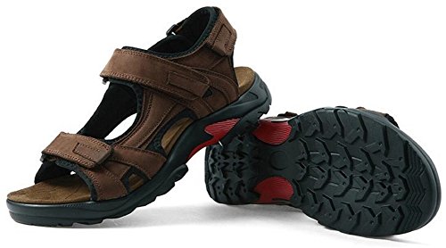 Men's Sport Sandals Outdoor Hiking Sandals Closed Toe Leather Athletic Lightweight Trail Walking Casual Sandals Water Shoes3