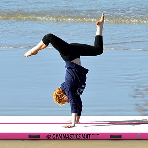 Bax Astronave Gymnastics Mat Tumbling Mat 10Ft*3.28Ft*4In Gym Mat Tumbling Mats For Gymnastics For Home With Electric Air Pump For Training/Cheerleading/Yoga/Water Fun (10Ft, Pink) #TOP6