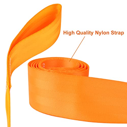 Jchl Nylon Boat Trailer Transom Tie Downs Straps Securing Straps To Trailer, Marine, Jet Ski, Pontoon, With Quick Release Buckle & Anti-Scratch Hooks 2" X4' 2100 Lbs Capacity 2-Pack Orange #TOP3