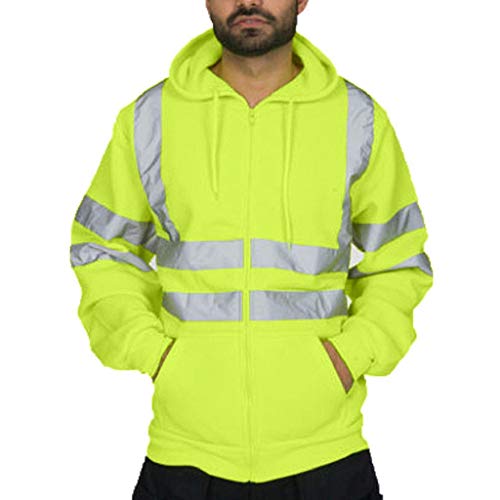 SHOBDW Hombres Trabajo en la Calle Jersey de Alta Visibilidad al Aire...