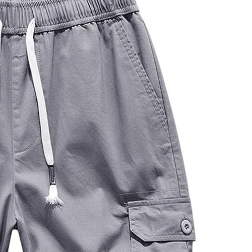 Short casual ligero de algodón para hombre con múltiples bolsillos miniatura 6
