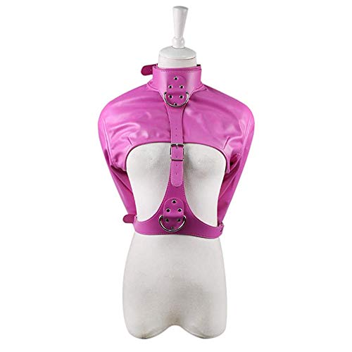 ZSH Chaqueta de Fuerza de Cuero PU para Mujer Strict Kinky Fancy Straight Jacket Fancy Costume ancy Cover