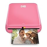 KODAK Step - Impresora fotográfica instantánea con Bluetooth/NFC, tecnología ZINK y aplicación para iOS y Android, Imprime fotos adhesivas de 2 x 3 â€, Rosado
