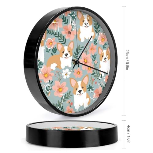 Horloge murale moderne Corgi au design rond et finitions soignées - 3