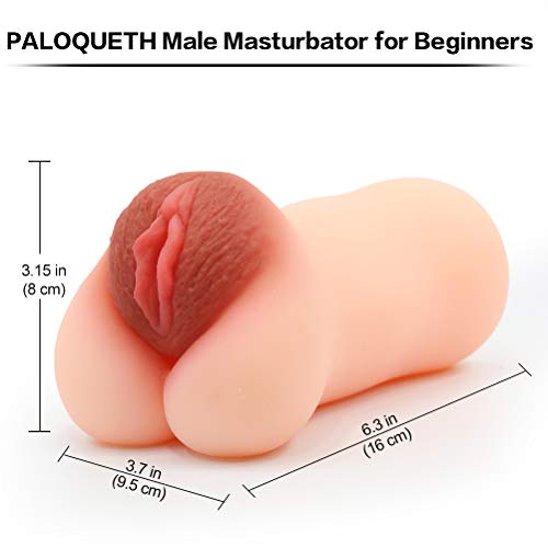 Realistic Male Masturbator Sex Toy with Stimulation Pearls for