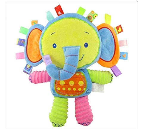 Preisvergleich Produktbild Elise Kuscheltier Schätzchenkleinkindmädchen Rassel Spielzeug beruhigende Puppe Plüschspielzeug Handglocke Spielzeug Elefant 33 x 20 cm