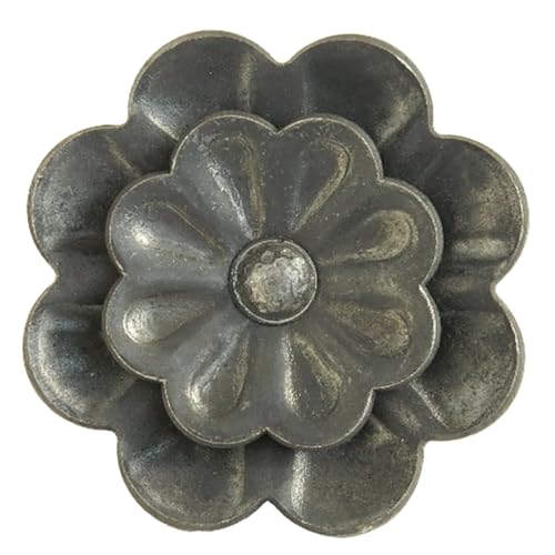 Fiore decorativo in ferro battuto per inferriate, cancelli e ringhiere Ø 95 mm spessore 4 mm