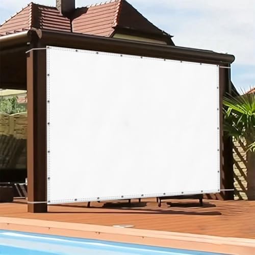 Toile d'ombrage UV 95% rectangulaire 5x6m blanche pour terrasse - 2