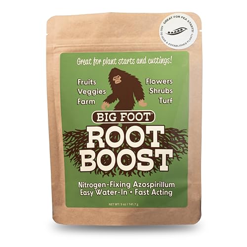 Big Foot Probiotic Root Boost Water Soluble Powder For Established Plants and Transplants - GROW ROOT SIZE, Increase Nitrogen, Grow New Plants from Cuttings, Pea Inoculant - 5 Ounces