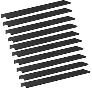Jnrfty 10 Stück Möbelgriffe 256MM Schwarz