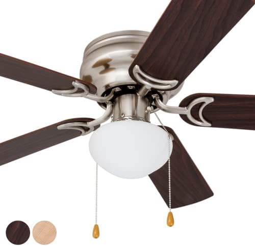 Prominence Home 80029-01 Alvina Led Globe Light Hugger/Low Profile Ceiling Fan, 42 inches, Satin Nickel
