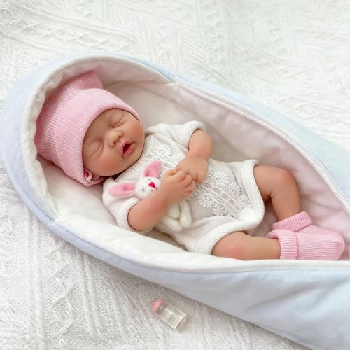 Muñeca Reborn Mini Silicona 7 Pulgadas Realista miniatura 1