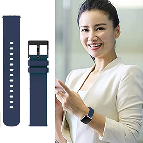 Image of Valente Premium Silicone Buckle 22 mm Watch Strap Compatible with Noise Colorfit Pro 3,Assist,Colorfit Ultra,Oneplus Watch, Fossil Gen 5E, Gen 5(44mm),Realme Watch 2 Pro