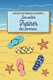 Dieses Notizbuch gehört dem coolsten Trainer des Sommers: Trainer Geschenke - liniertes blanko Notizbuch für Trainer, die den Sommer lieben