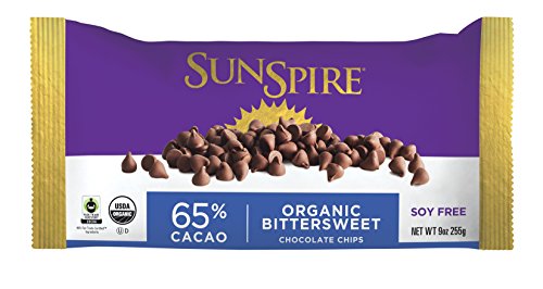 SunSpire Organic Fair Trade 65% Cacao Bittersweet Baking Chips, 9 Ounce