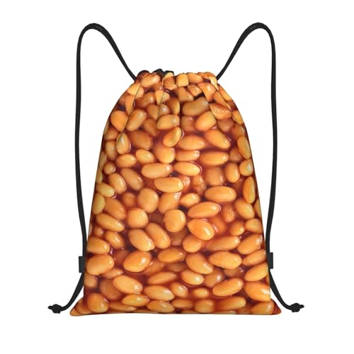 BYwenhopnbs Bolsa con cordón para frijoles horneados, mochila ligera para gimnasio para hombres y mujeres.