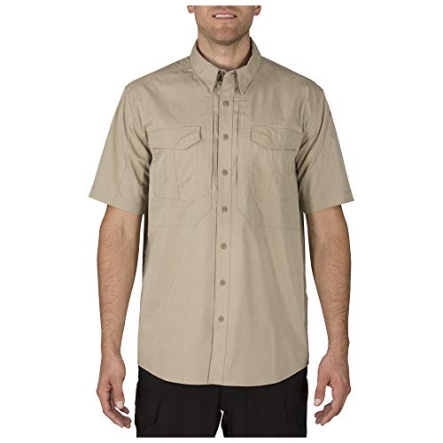 5.11 Tactical Men's Stryke Short Sleeve Polo Shirt, Flex-Tac Stretch Fabric, Teflon Finish, Style 71354