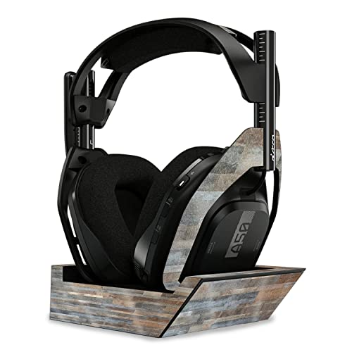 Image of MightySkins Glossy Glitter Skin Compatible with Astro A50 Wireless Headphones + Base Station (Gen 4) - Gray Wood | Protective, Durable High-Gloss Glitter Finish | Easy to Apply | Made in The USA