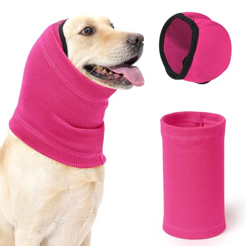 SlowTon Dog Ear Muffs Noise Protection, Dog Hoodie Quiet Ear Wrap 2 Pack