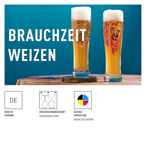 Verre à bière de blé Ritzenhoff 500 ml avec motif aigle multicolore - 5