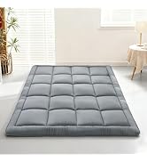 ALPSWAN Japanese Floor Mattress Futon, Thick 5-Layer Roll Up Foldable Mattress, Comfortable Foam ...