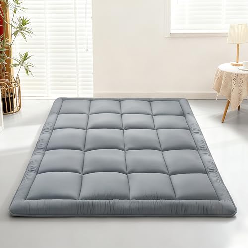 Japanese Floor Mattress Futon, Thick 5-Layer Roll Up Foldable Mattress, Comfortable Foam Tatami Mat...