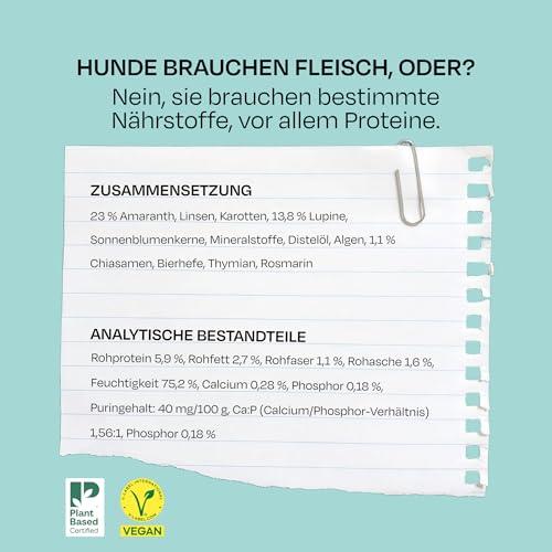VEGDOG Sensitive, hypoallergenes Nassfutter für Adulte Hunde, 6x400g