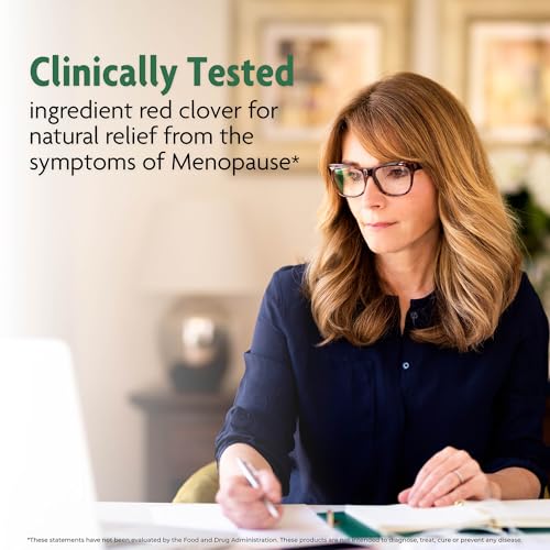 Image of Promensil Menopause Double Strength Supplements for Women - 30 Count | Red Isoflavones Supplement for Hot Flashes, Night Sweats, & Restlessness, Helps Support Menopause for Women