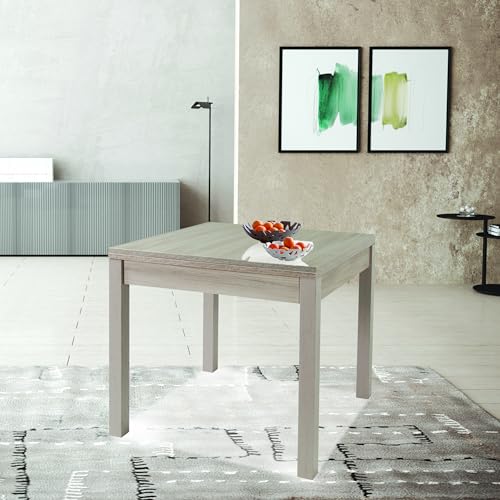 Design Versatile: Tavolo quadrato apribile a libro, perfetto per adattarsi a qualsiasi ambiente, dalla cucina al soggiorno