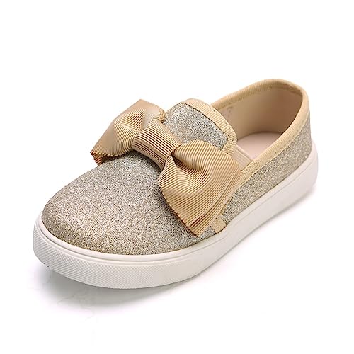 Kids Girls Fashion Sneaker Casual Slip-On Glitter Loafer Tennis Shoes