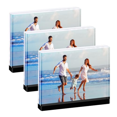 Novacrylion 4×6 acrylic photo frame(3 Pack) -Double Sided 20 mm