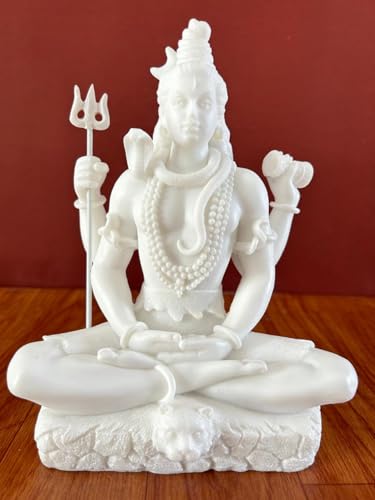 Estatua de Lord Shiva talla mediana de mármol