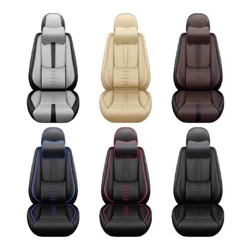 Image of Car Seat Covers for Toyota Camry 2012-2025 2026,Waterproof Leather Seat Covers 2-Seats Luxury,Car Interior Accessories with Airbag,Car Seat Protectors for Camry(Beige)