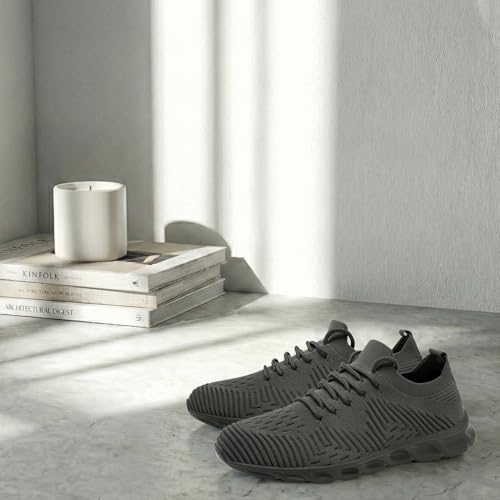 Image of Running Shoes for Men Non Slip Tennis Gym Sneakers Lightweight Breathable Mesh Athletic Shoe Comfortable Casual Workout Walking Shoe for Outdoor Travel Work and Daily Use