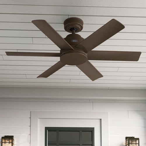 Image of Hunter 44 inch Kennicott Indoor /Outdoor Ceiling Fan, Wall Control, Matte Bronze