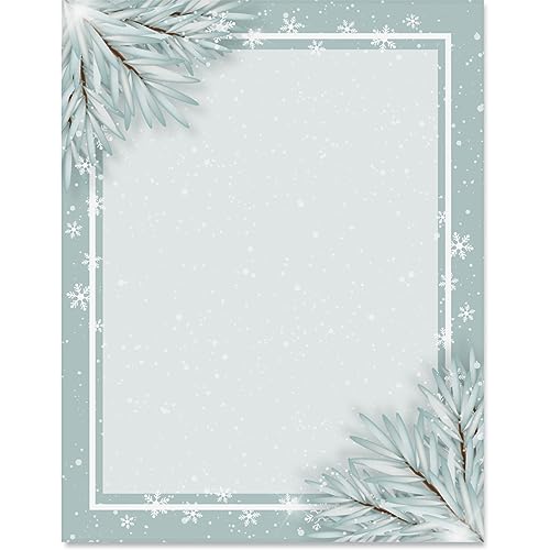 PaperDirect Winter Wonderland NX}X zf[ ~ e[} Xe[Vi[ {[_[y[p[ ^[wbh 8.5 x 11 25 GKgȃv~AMLp v^[p