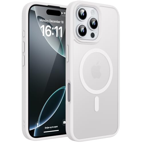 Coque iPhone 16 Pro Max blanche compatible MagSafe et protection antichoc