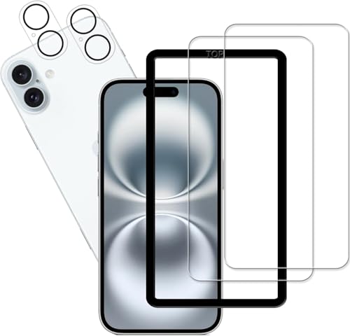 KPNS iphone 16 plus �K���X�t�B�����y2+2���Z�b�g�z�K�C�h�g�t�� ���{�f�ސ� �����K���X iphone16plus �p �K���X�t�B���� �J�����t�B���� �J�o�[ �A�C�t�H��16�v���X �ی�t�B����
