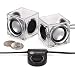 GOgroove SonaVERSE CRS Clear Cube USB Powered Wired PC Speakers with 2.0 Stereo AUX 3.5mm Input, Dual Passive Woofers, 6W Output, Mini Ice Block Acrylic Design for Laptops, Office, Industrial Decor