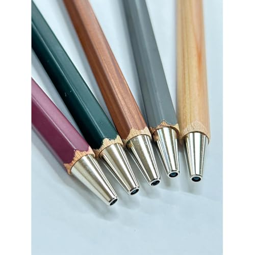 Bolígrafo Kitaboshi de 1,0 mm con barril de madera verde oscuro 6