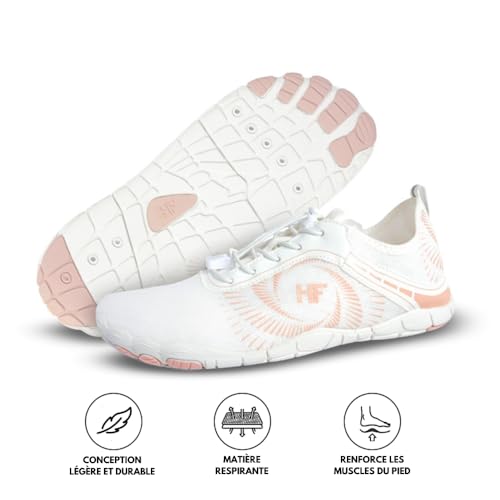 Image of Hike Footwear HF Active Barefoot Water Shoes, Wide Toe Box | Ergonomic pain-relief design, quick-dry, lightweight flexible, for hiking, walking, running, yoga & gym, watch sizing video