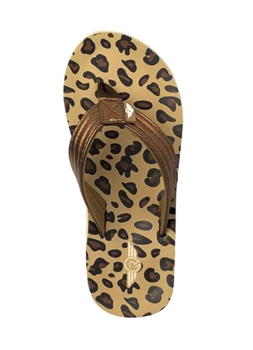 Image of REDVOLUTION Girls Classic Braided Accented Beach Sandals Casual Flip Flop Surfer Girl