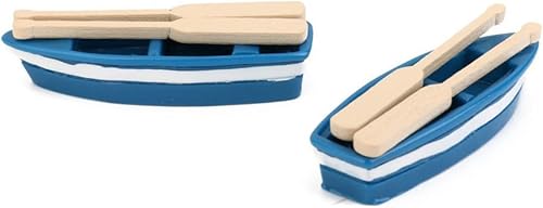 Miniatura 3 de PRETYZOOM 4 Sets Fairy Statue Model Mini Boat Ocean Fairy Boats Table Topper Mini Decor Fairy Figurines Adornos para Mesa De Mini Resin Boat Seaside