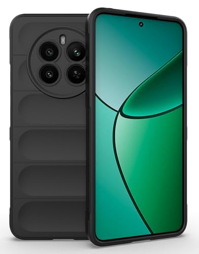 Image of Glasgow Liquid Silicone Back Case Cover Compatible with [ Realme P1 5G ] Back Case Cover |Premium Finish | Luxury | Soft Style | Camera Protection | ZED-Black