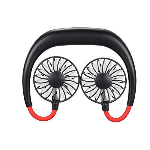 saleshop365 Portable Hand-Free Mini Personal Neck-Hanging USB Rechargeable Neckband Cooling Double Fan with LED Light, 3 Speeds and 360 Degree Rotation for Outdoor Sport Camping Travel Office (B08VHD4T31) Amazon Price History, Amazon Price Tracker