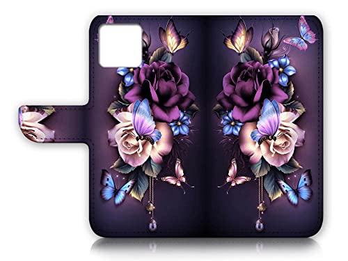 Ajourtek For Iphone 14 Art Designed Flip Wallet Style Cover Case Fancy Flower Full Body Protection Ad003 (#24886 Purple Rose Flower) #TOP4