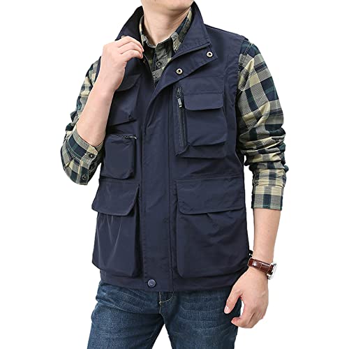 Chalecos al aire libre para hombres con bolsillo múltiple e impermeable