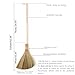 TTS For Home - Vietnamese Natural Whisk Broom - Straw Soft Broom - Long Handle Broomstick for Cleaning, Decoration, Wedding with 45.28 inch Length